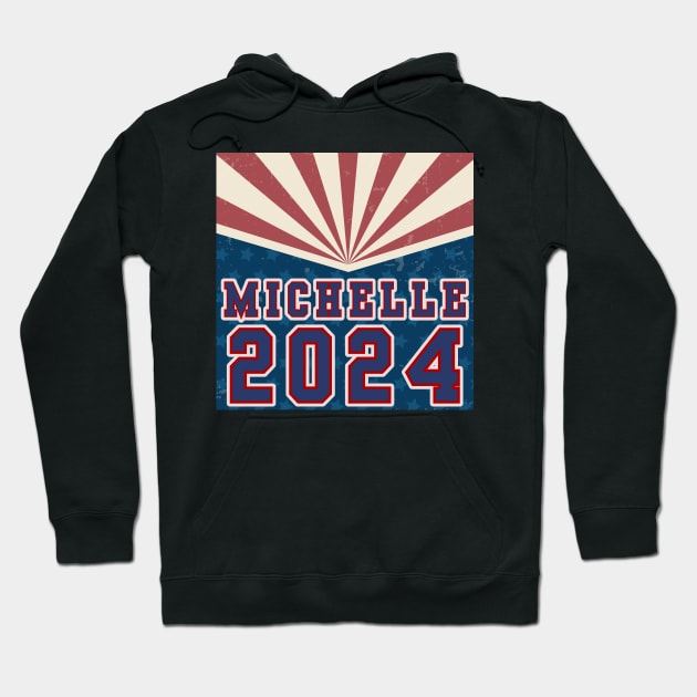 Michelle Obama 2024 Hoodie by Daz Art & Designs